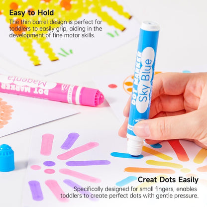 Dot Marker Set für Kinder, 20 auswaschbare Farben, ungiftig