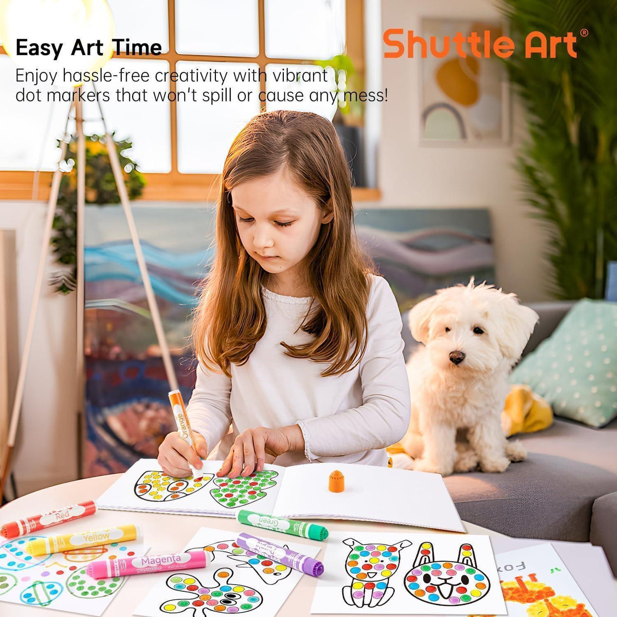 Dot Marker Set für Kinder, 20 auswaschbare Farben, ungiftig