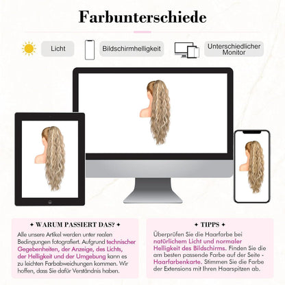 Long Beach Gewellte Pferdeschwanz Verlängerung – Aschblond mit Highlights