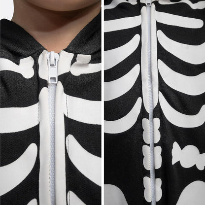 Skelett Jumpsuit Pyjama für Babys Halloween Cosplay Kostüm 12-18 Monate
