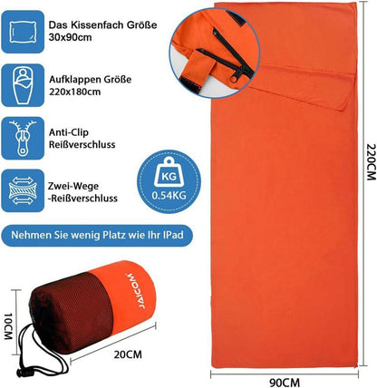 JAICOM Hüttenschlafsack Ultraleichter Seideschlafsack für