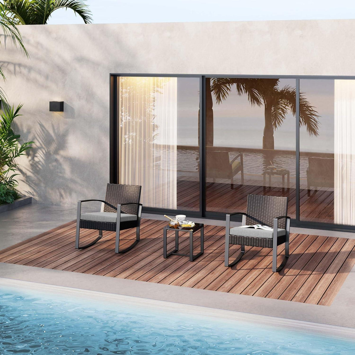 Gartenmöbel Set Lounge Balkon Outdoor Terrassen Pool