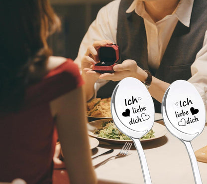 Personalisierter Ich Liebe Dich Löffel Set für Weihnachten & Valentinstag