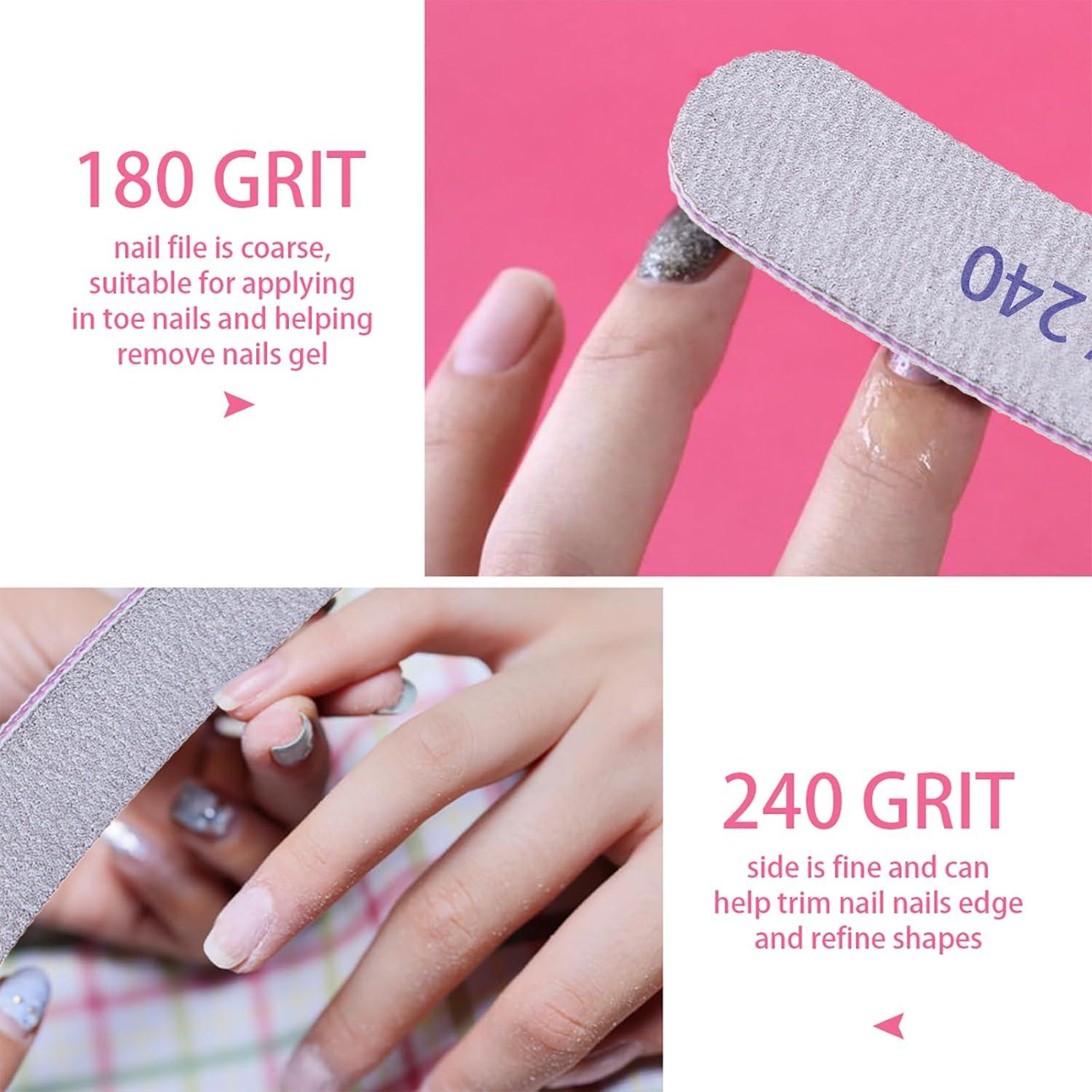 15er Pack Nagelfeilen 180/240 Einweg Doppelseitige für Gelnägel