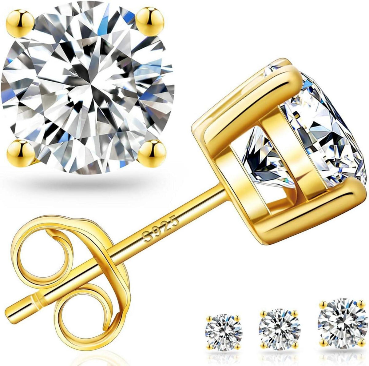 Moissanite Ohrringe 925 Silber 1,6 ct Ohrstecker VVS1 Diamantäßiger