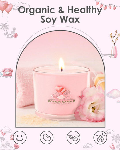 Duftkerzen Geschenkset für Frauen | 3 Duftkerzen im Glas | Aromatherapie Kerzen Set 450g