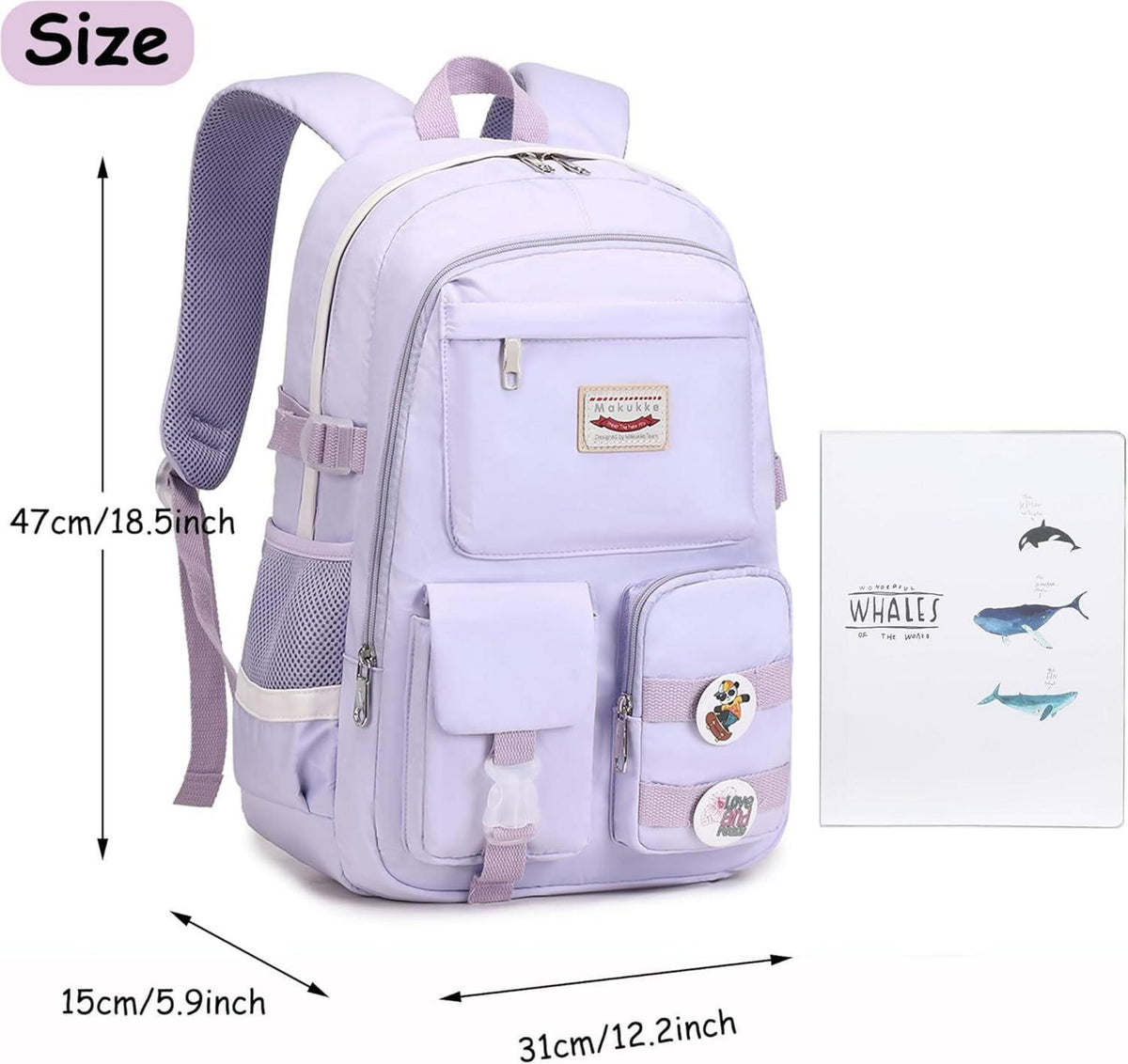 Rucksack Damen Schulrucksack Mädchen Teenager Anime Bookbag Casual