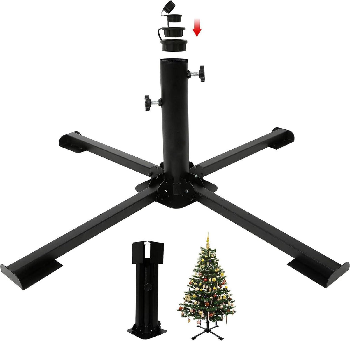 Weihnachtsbaumständer Metall künstlicher Baumhalter 60-300cm robust