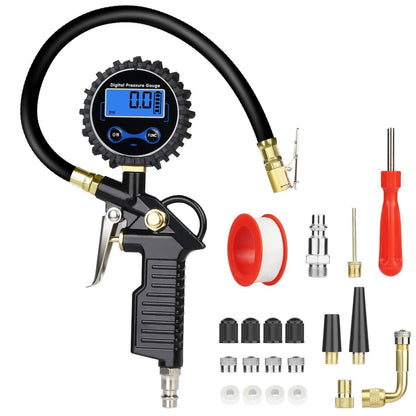 Digitales Reifenfüllgerät 220PSI mit Zubehör - LCD-Display