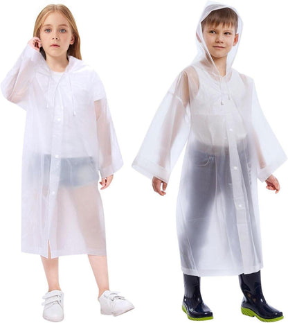 Kinder Regenmantel Transparent Atmungsaktiv Wasserdicht für Outdoor