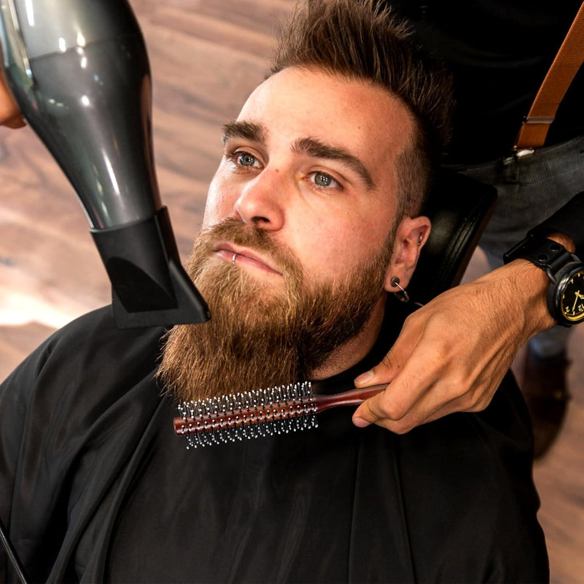Professionelle Rundbürste für kurzes & mittleres Haar, Haarbürste zum Föhnen