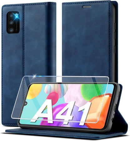 Samsung Galaxy A41 Hülle Leder mit