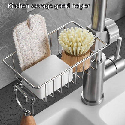 2x BAIEUEJO Spülbecken Organizer Schwammhalter Küche Badezimmer Halterung