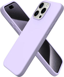 Flüssige Silikonhülle für iPhone 15 Pro Max 6,7 Zoll - Flieder