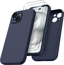 iPhone 15 Hülle mit Kameraschutz, Schutzfolien & flüssigem Silikon