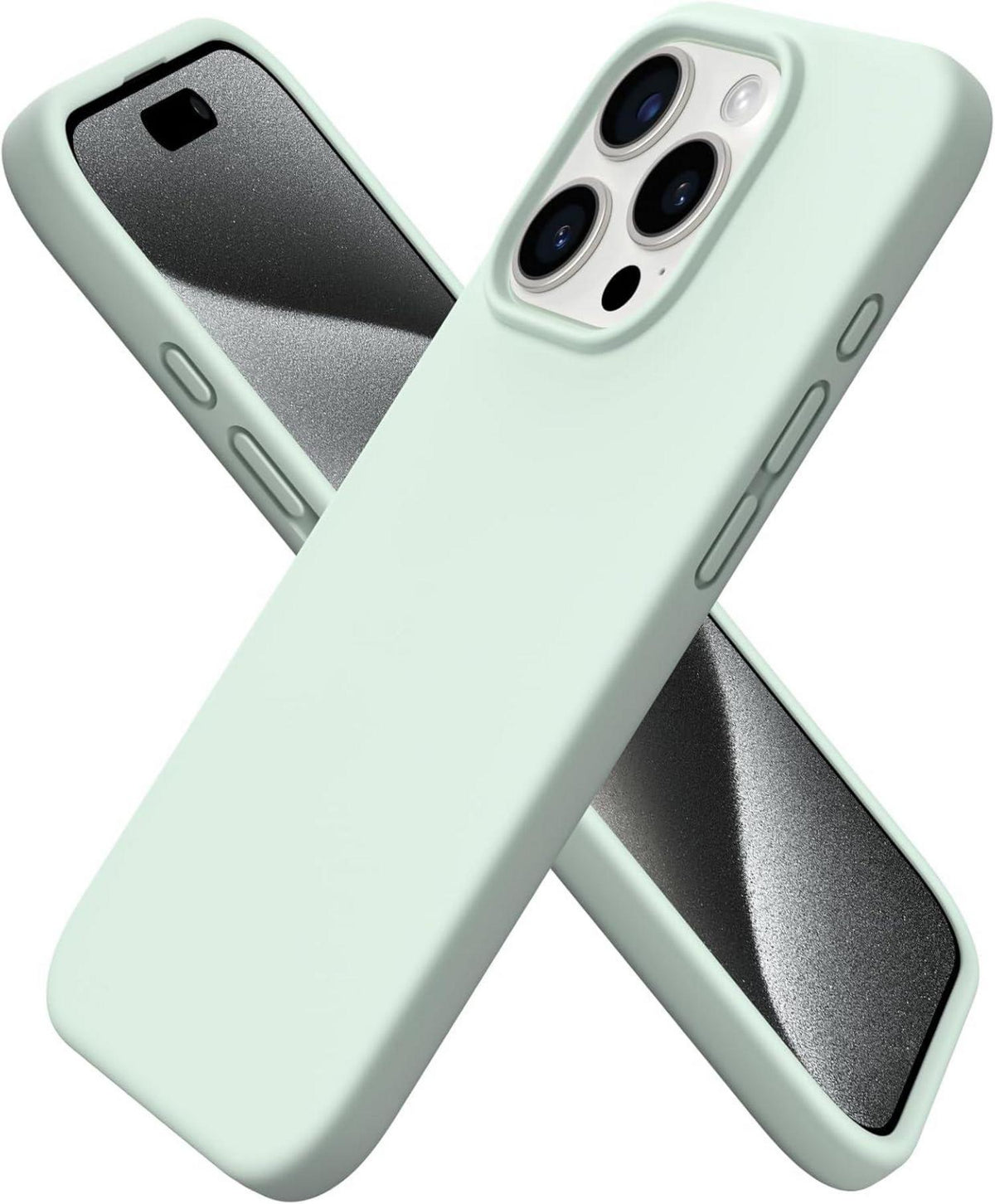Schutzhülle Silikon Kratzfeste stoßfeste iPhone 15 Pro Hülle 6,1 Zoll