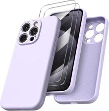 iPhone 15 Pro Max Hülle Kameraschutz 2 Schutzfolien flüssiges Silikon