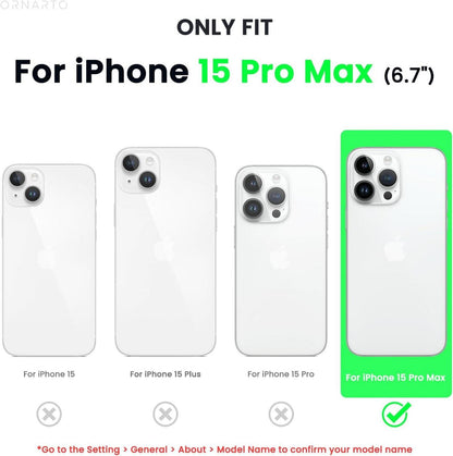 iPhone 15 Pro Max Hülle mit Kameraschutz und 2 Schutzfolien