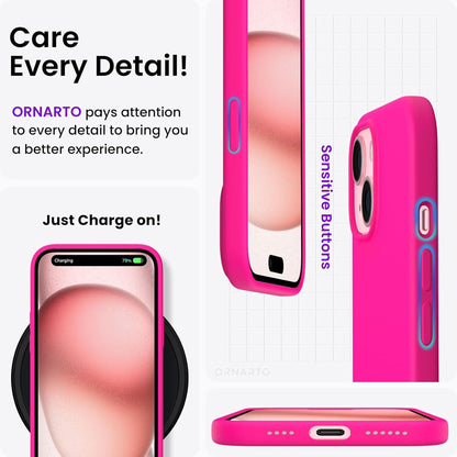 Silikon Hülle für iPhone 15 Plus 6,7 Zoll - Ultra dünn, Kratzfeste stoßfeste
