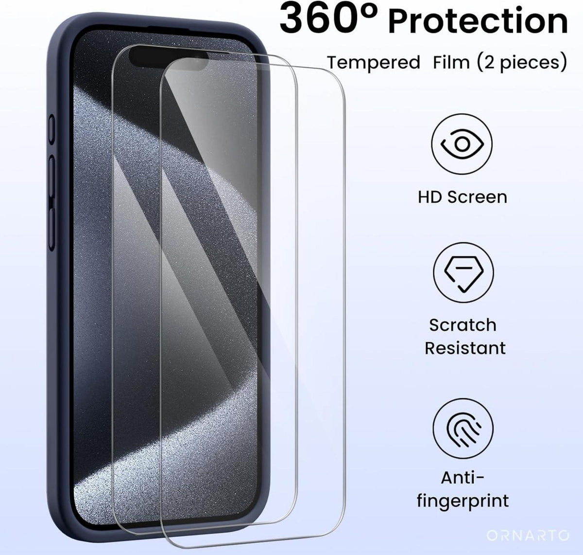 Flüssige Silikon Hülle für iPhone 15 Pro Max 6.7 Zoll - Mitternachtsblau