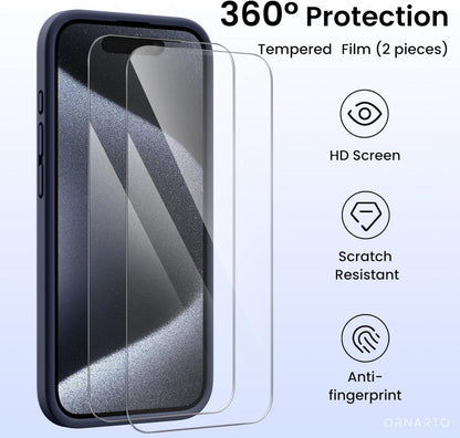 Flüssige Silikon Hülle für iPhone 15 Pro Max 6.7 Zoll - Mitternachtsblau