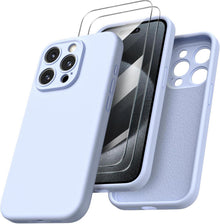 iPhone 15 Pro Max Hülle flüssiges Silikon Kameraschutz Schutzfolien