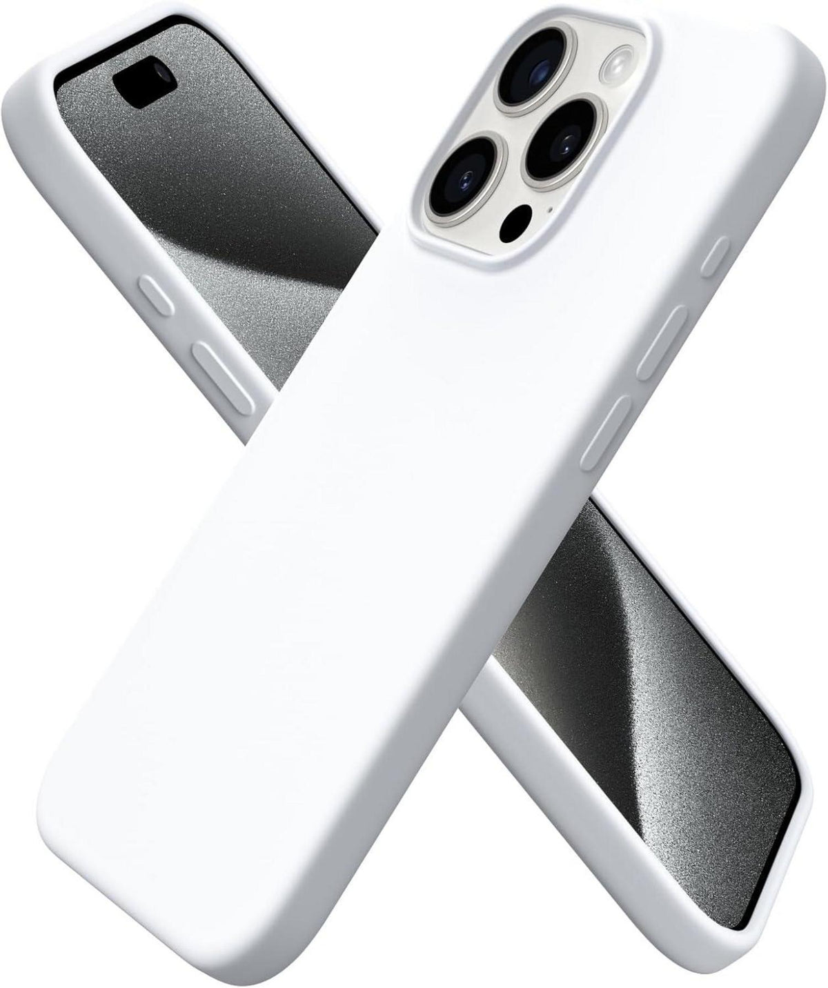 ORNARTO iPhone 15 Pro Hülle Silikon 6,1 Zoll Weiß - 2023