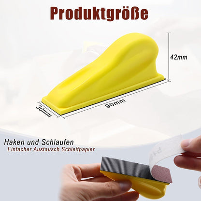 Schleifklotz Set mit 130 Schleifblättern, 13 Körnungen