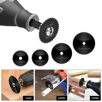 Kreissägeblätter Set für Multifunktionswerkzeuge, 6 Stück, HSS, Holz, Kunststoff, Metall