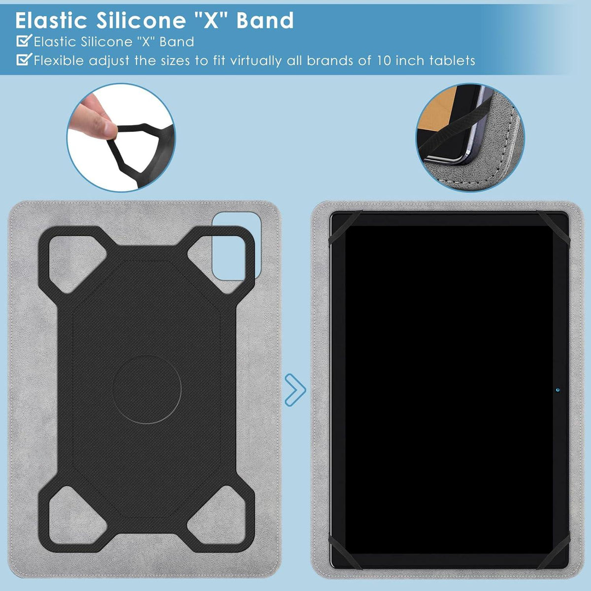 KATUMO Universal Hülle für 10 Zoll Tablet Cover Case schwarz