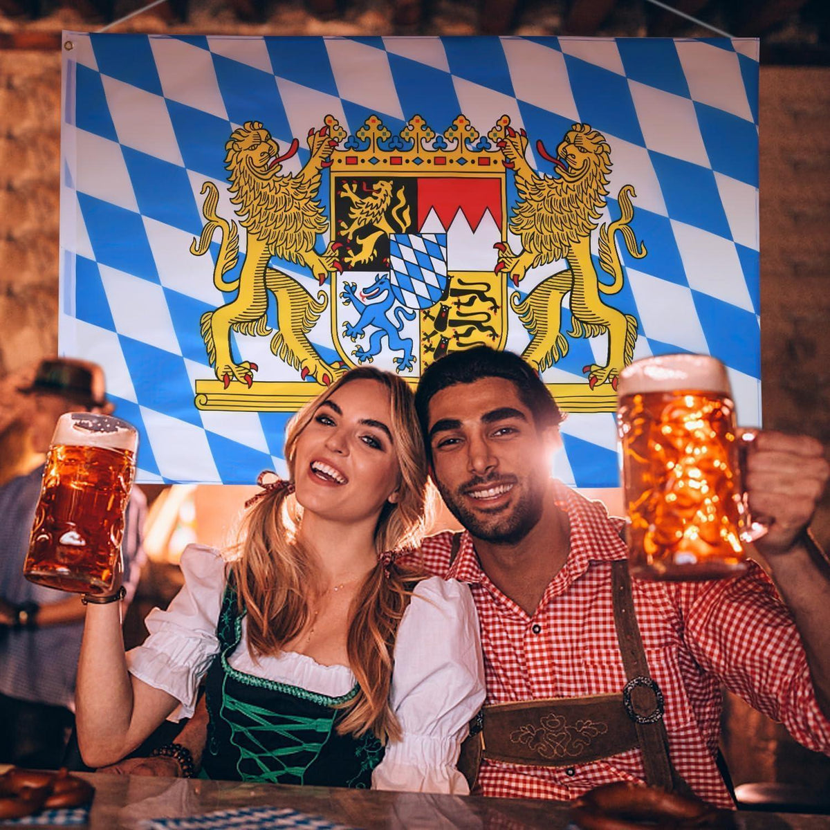 Bayern Flagge 150x90 cm - 2er Set für Oktoberfest Deko