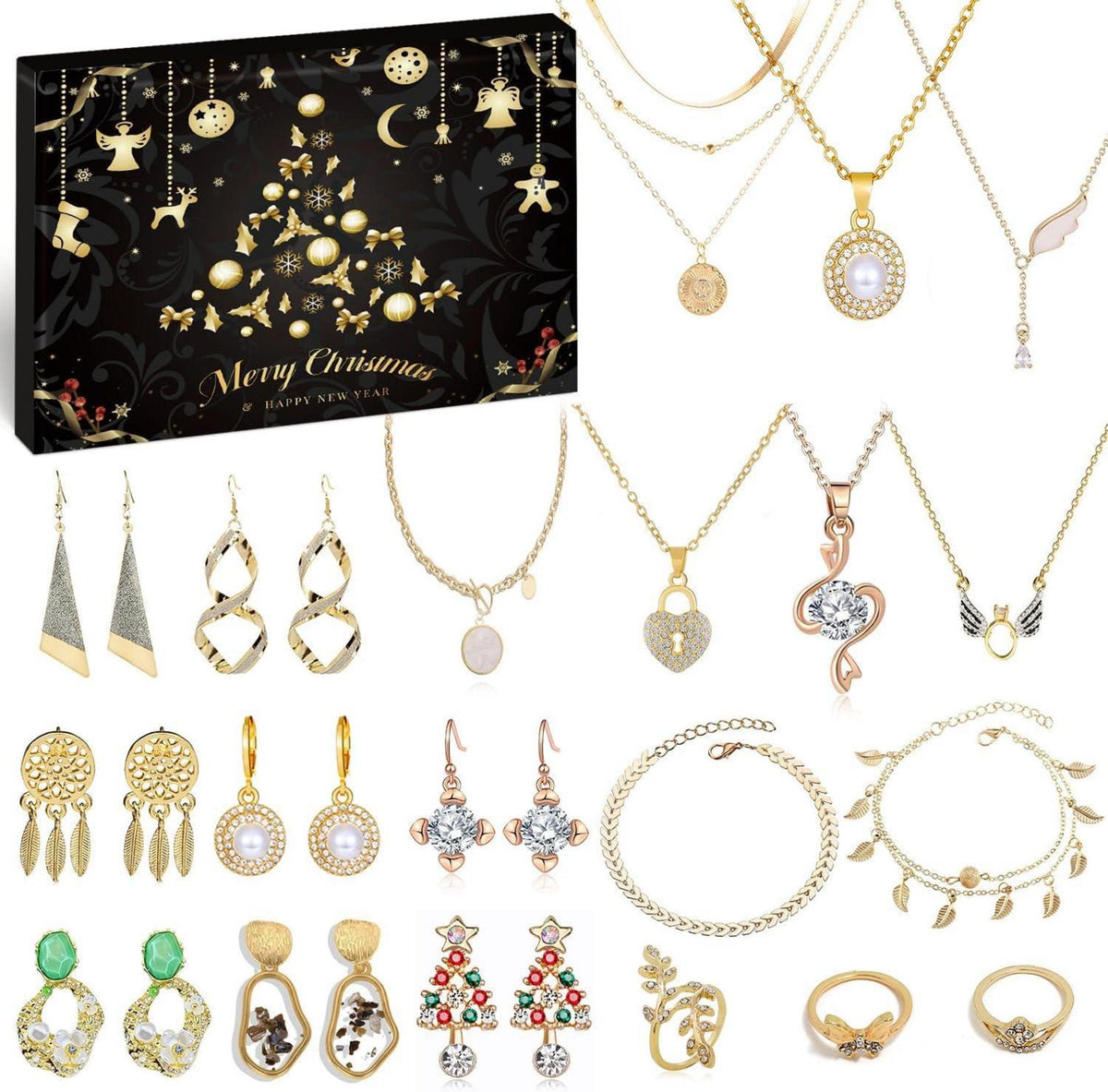 Adventskalender Schmuck Frauen Mädchen 2024 Weihnachtskalender 24
