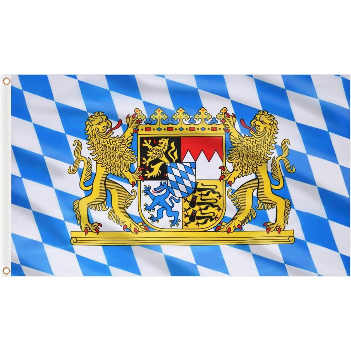 Bayern Flagge 150x90 cm – Oktoberfest Deko mit Ösen