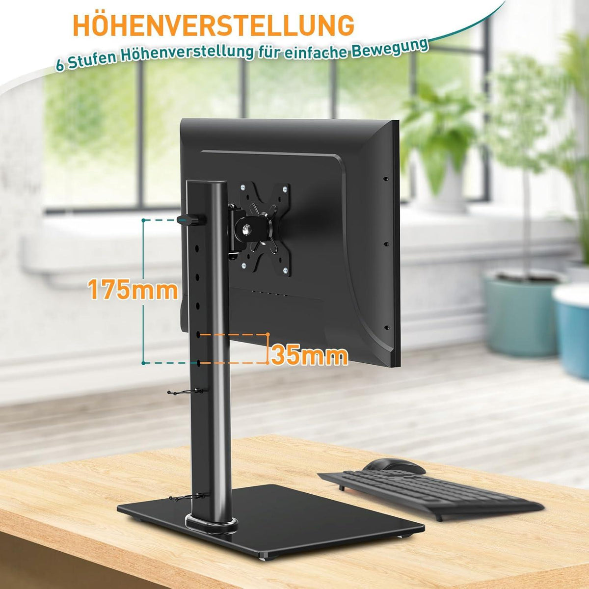 Monitorständer freistehend für 13-32 Zoll Bildschirme bis zu 10 kg VESA 75/100mm