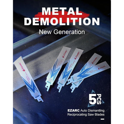 Säbelsägeblätter Bi-Metall 150mm 5tlg für Metall & Stahl