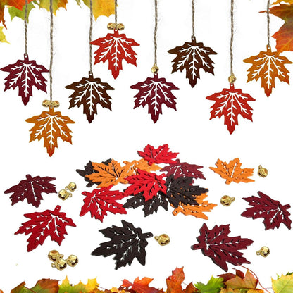 16er Set Ahornblatt Holz Anhänger Hängende Deko Autumn Decor