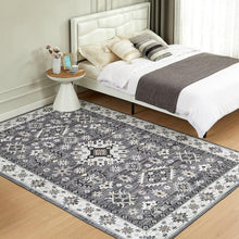 Teppich Wohnzimmer Grau Vintage 160x230CM waschbar