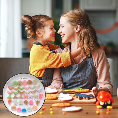 Halloween Silikonform mit 60 Mulden für Schokolade & Kekse