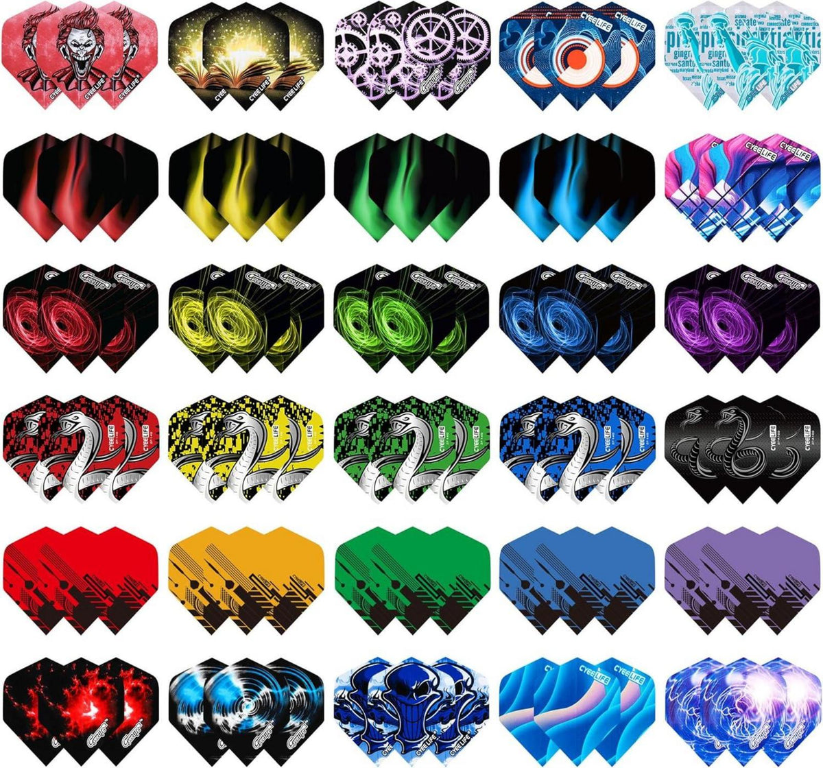 Dart Flights Set 90 Stück PET Standard Zubehör Soft Steel Tip