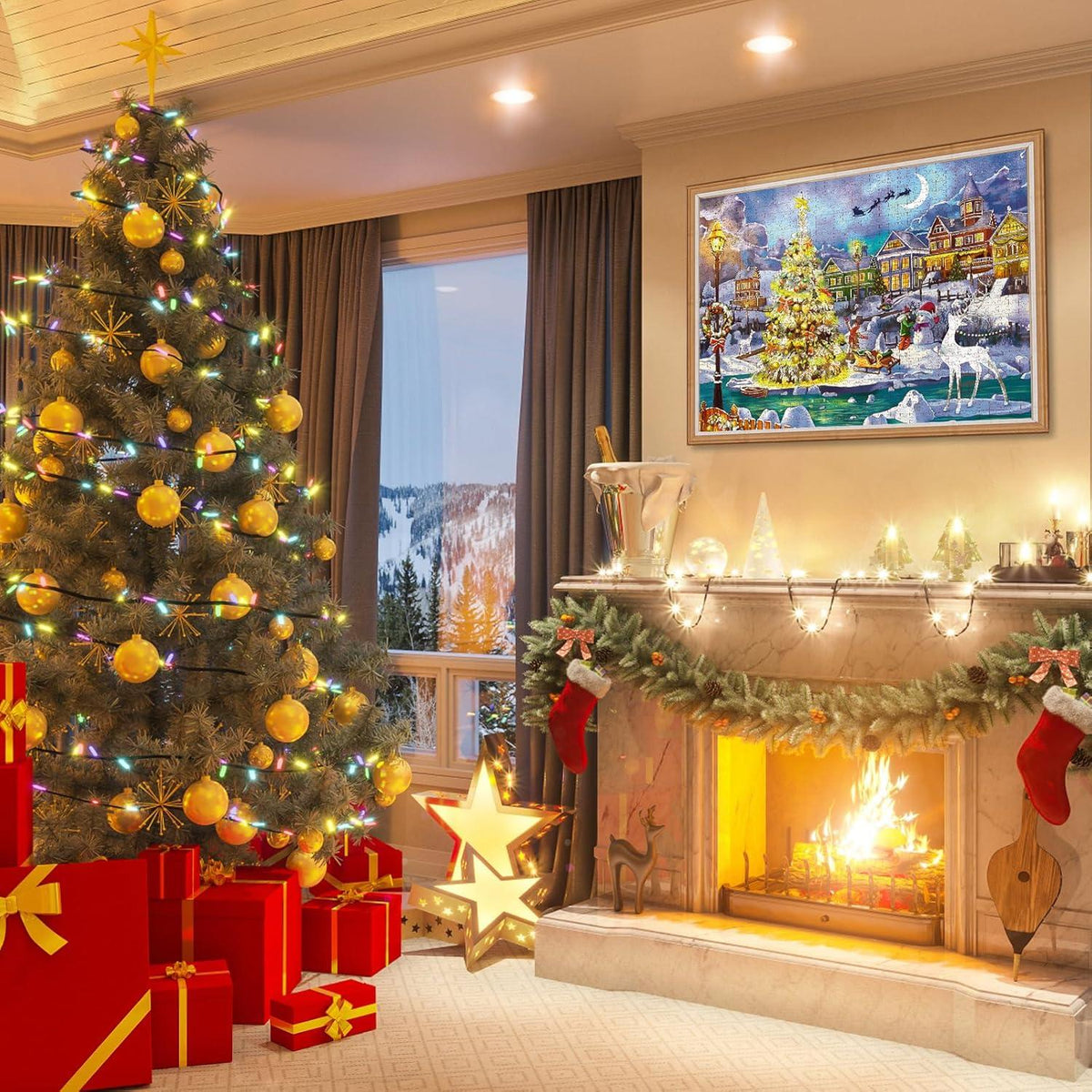 1008 Teile Weihnachtspuzzle Erwachsene Adventskalender 2024 Geschenk