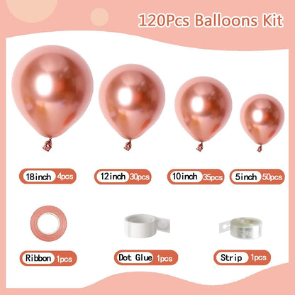 Luftballons Rosegold 120 Stück Set Metallic Girlande 18 12