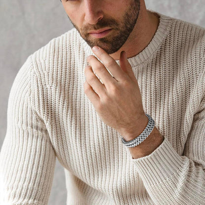 10mm LOCCY Edelstahl Franco Armband für