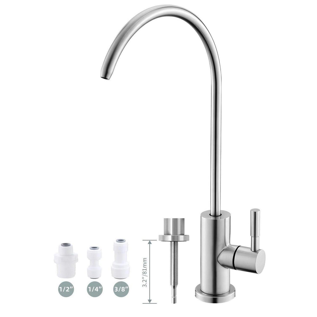 Spülbecken Wasserfilterhahn Edelstahl gebürstet Nickel