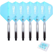 Dart Flight & PC Schäfte Set 6er-Set Blau 48mm Metall O
