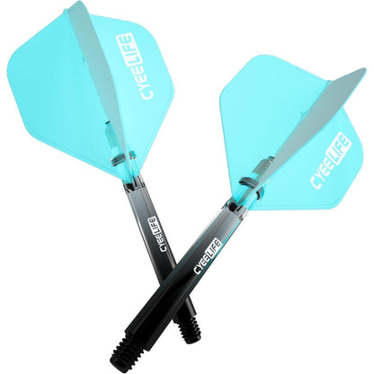 CyeeLife Dart Flight 6er-Set 48mm Blau Schäfte O Ringe