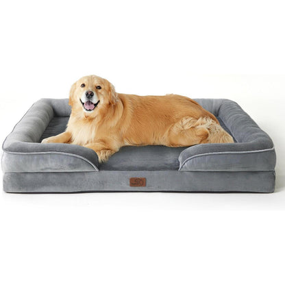 Orthopädisches Hundebett XL Grau 122x89 cm