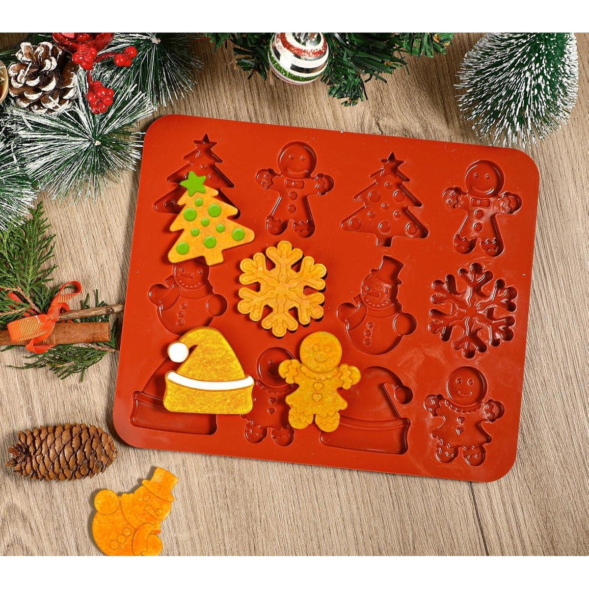 Silikon Spekulatiusform 2er Set – Weihnachten Kekse Ausstecher