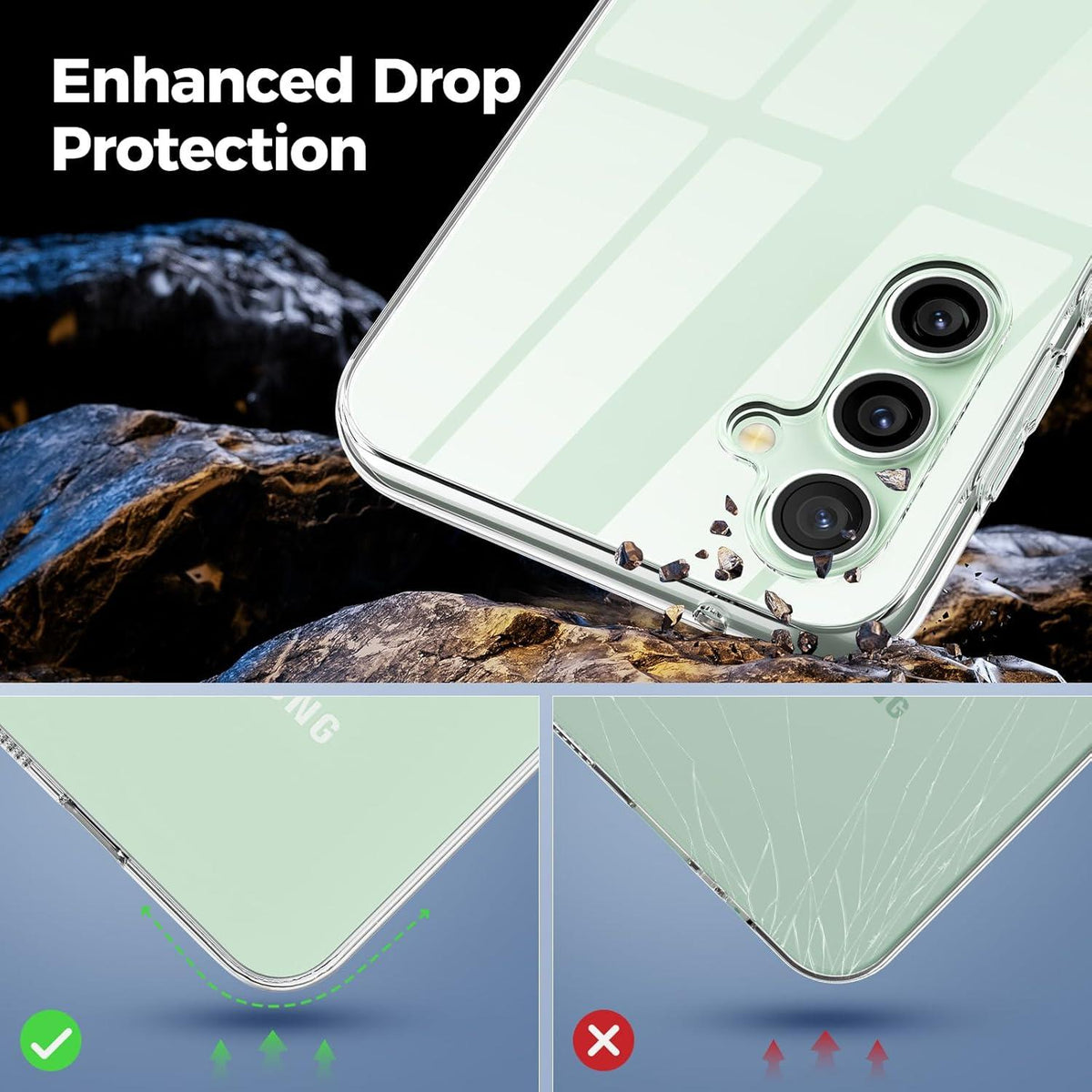 Transparente Samsung Galaxy S23 FE Hülle - Ultra Slim Soft TPU Schutzhülle