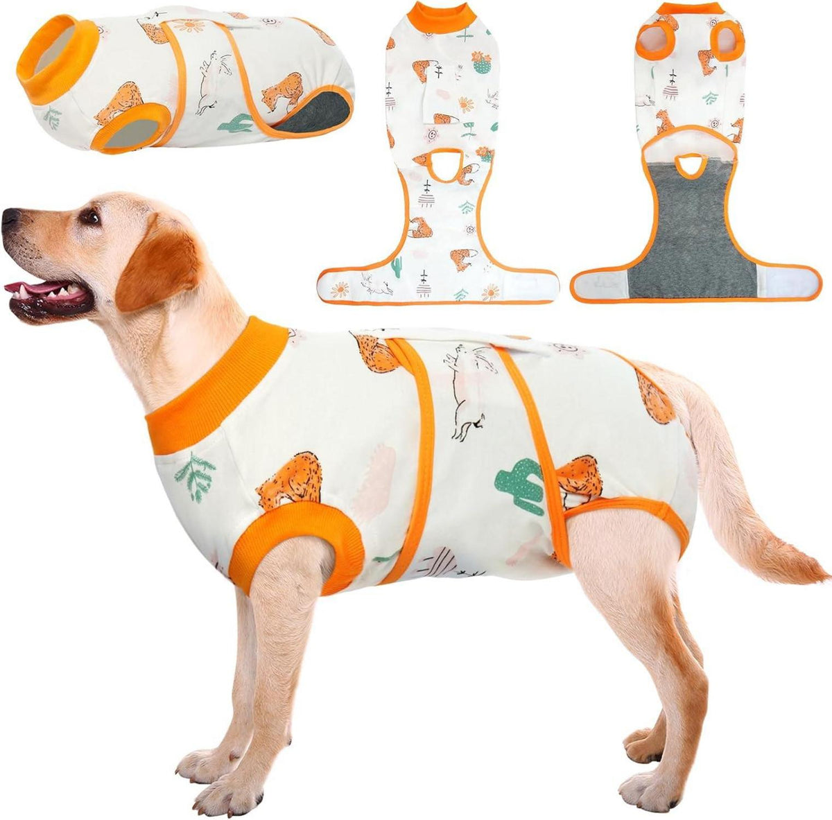 Kuoser Hundebodys nach Op und Kastration Orange XL
