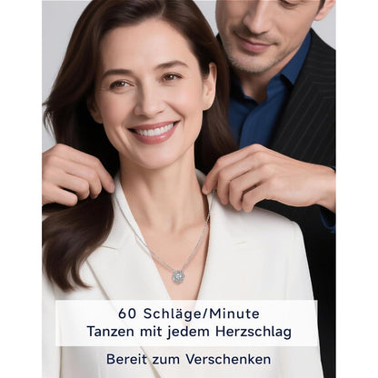 Moissanit Halskette Damen 925 Silber Windmühle Tanzender Stein Geschenk
